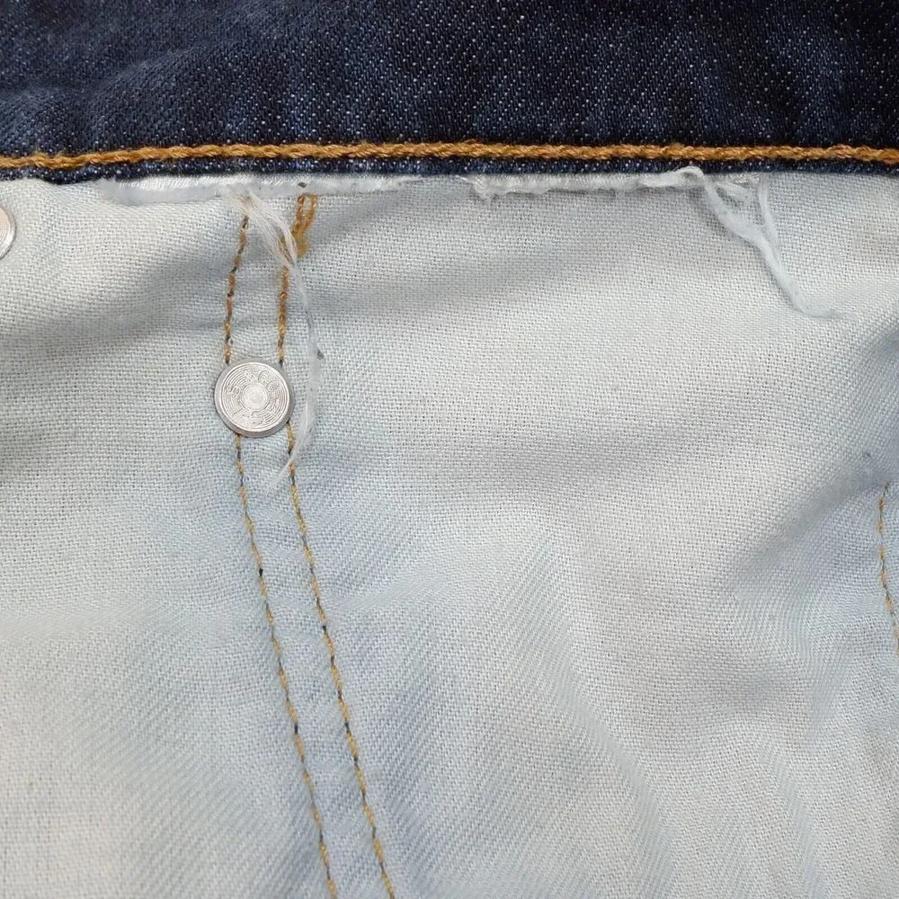 Levis Mens 541 Straight Leg Jeans Measure 44x26.5 Dark Blue Denim Stretch Hemmed